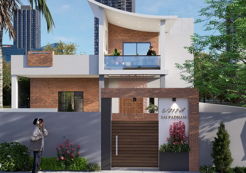 Sai Padham, an architectural home elevation in Sulur, Coimbatore
